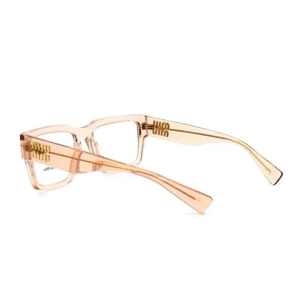 NEW MIU MIU MU02XV PEACH TRANSPARENT AUTHENTIC EYEGLASSES FRAME - Picture 7 of 14